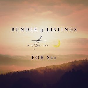 4/$20 Bundle Sale with moon icon 🌙!  Message me!